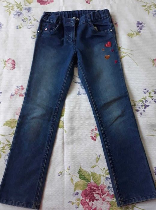 Haine fata 7-8ani, 128cm, toamna, gradinita, blugi si bluza, rochita, LC Waikiki, C&A