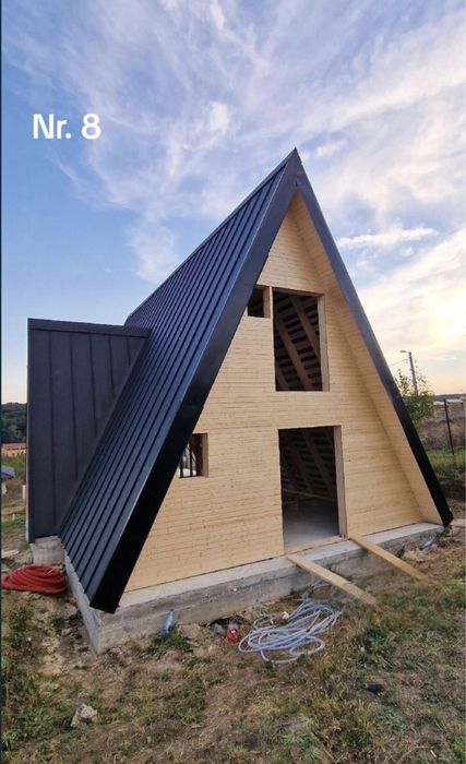 De Vanzare Cabana Tip A frame pe structura Din lemn