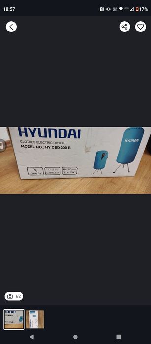 Uscator rufe nou, hyundai 1200w
