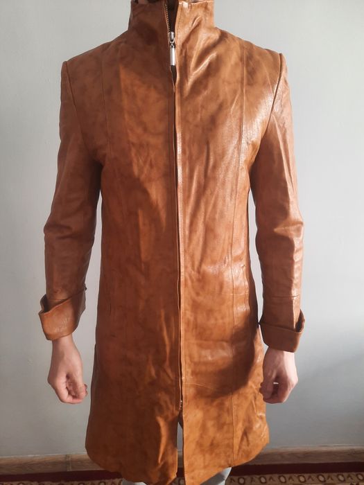 Кожанный плащ и кожанный жилет