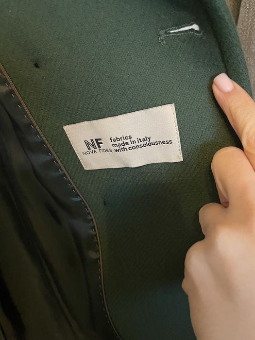 Palton din amestec de lana virgina Mango