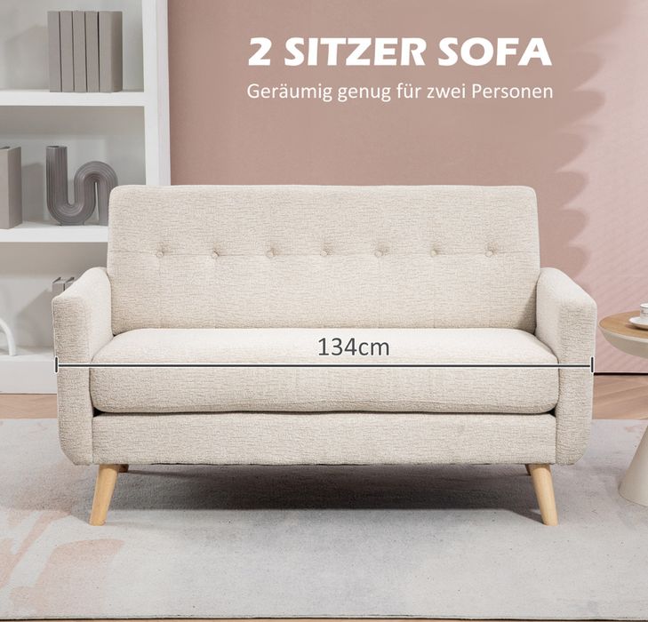 Двуместен диван HOMCOM