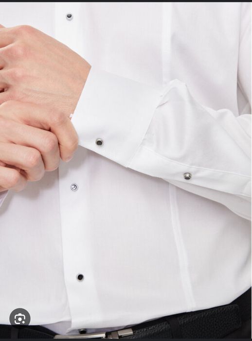 Karl Lagerfeld бяла риза с черни копчета