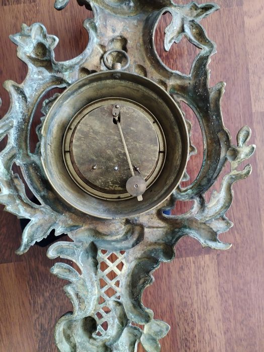 Ceas de perete antic, tip Cartel, stil Rococo