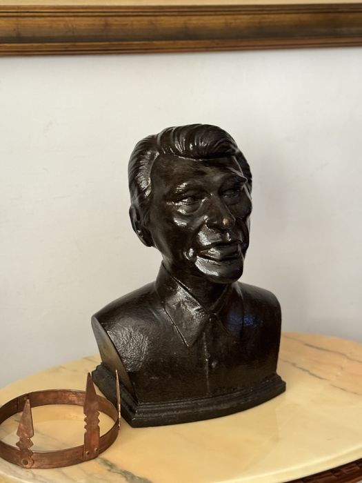 Statueta bust bronz , ceramica, Murano