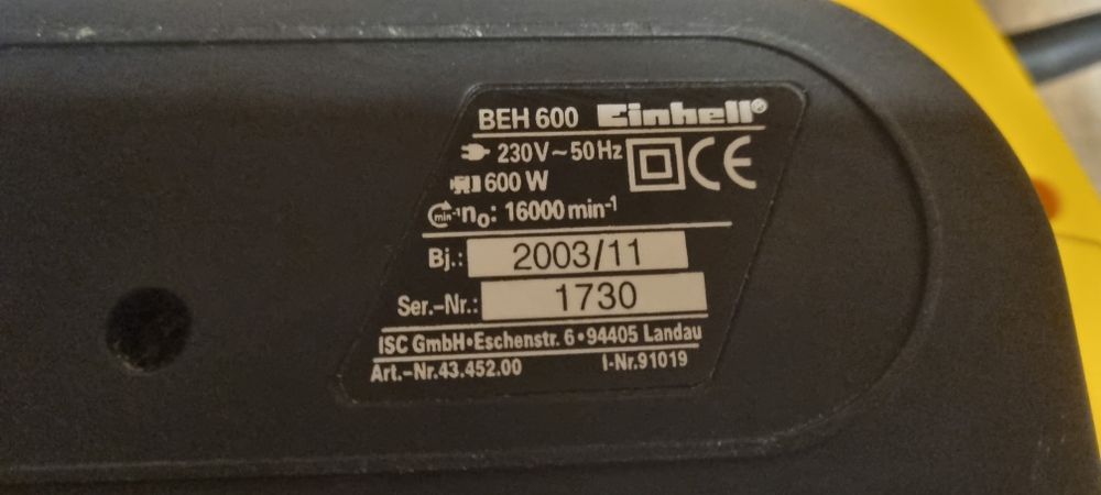електрическо ренде Einhell Bavaria BEH 600