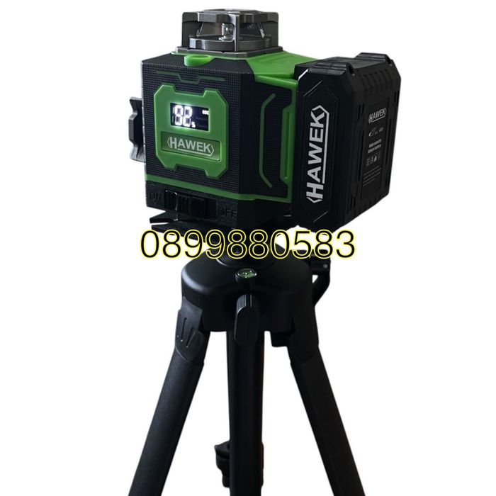 Лазерен нивелир HAWEK 4D 16 линии+лазерна ролетка 50М
