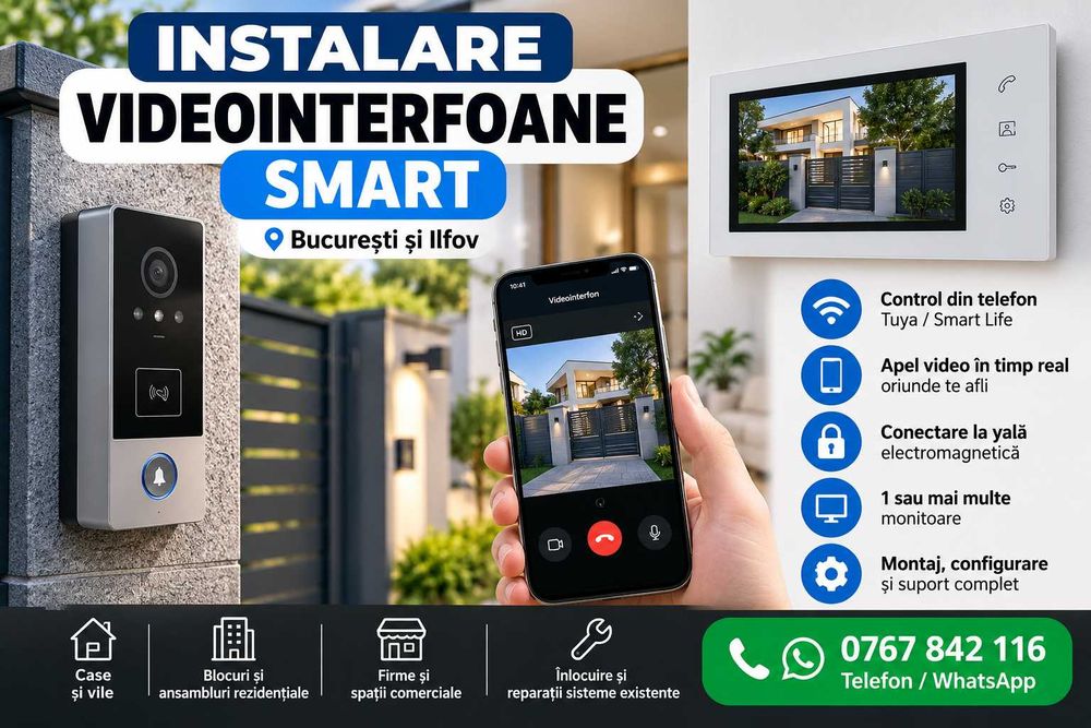 Montaj Videointerfon Smart WiFi | Interfon Casă | București - Ilfov