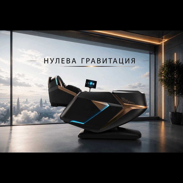 %ПРОМО% Професионален масажен стол REXTON RK9500S - Върховна 4D технология с двоен масажен механизъм