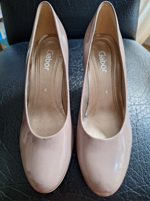 Официални , бежови лачени  обувки  естествена кожа, , Zara  сив  ботуш