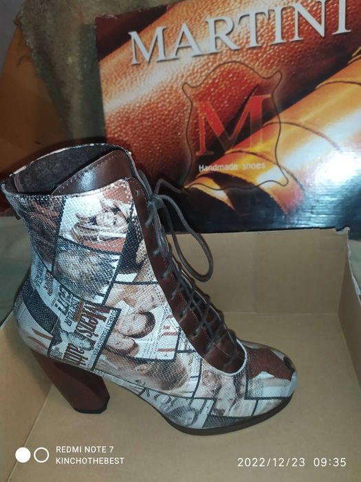 Боти с висок ток № 38 естествена кожа цена по договаряне