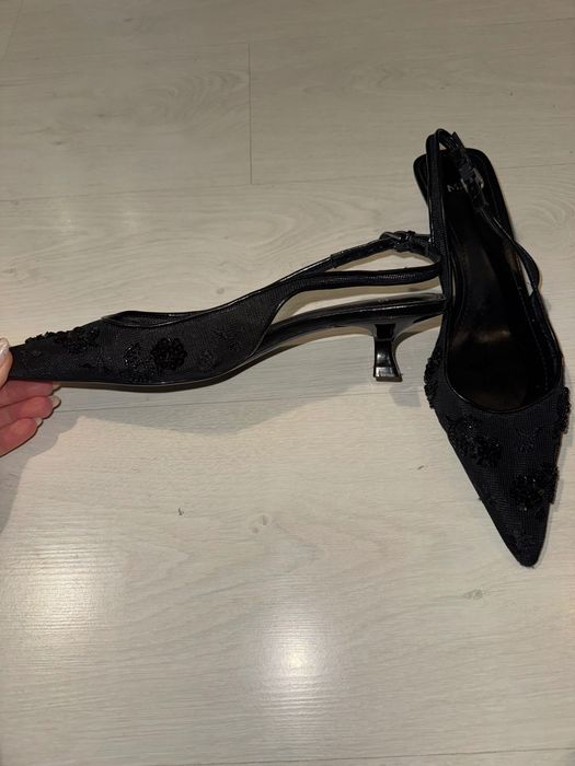 Обувки с ток Mango