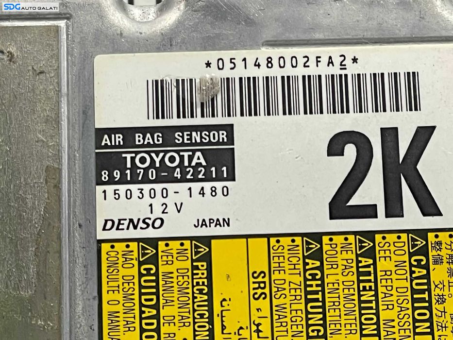 Unitate Modul Calculator Control Airbag Toyota RAV 4 2006 - 2013 Cod 89170-42211 150300-1480 [L3767]
