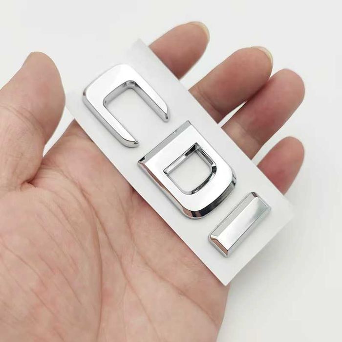 3D Емблема/Надпис CDI Черна/Хром