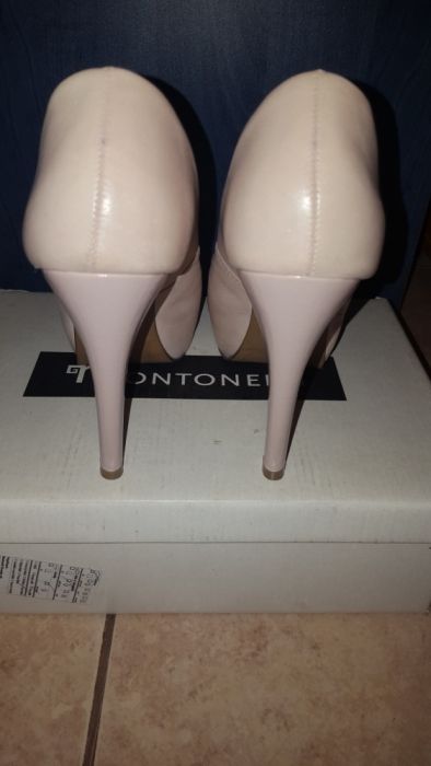 Pantofi piele roz pal