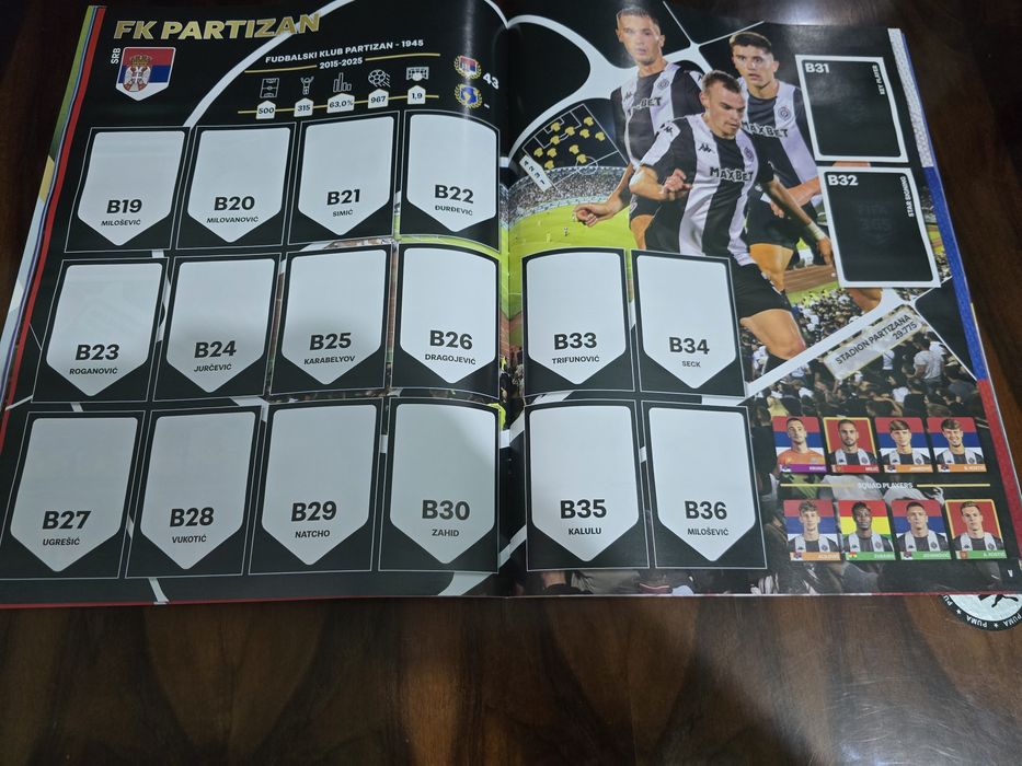 Album gol,nelipit,Panini FIFA 365 2026,varianta din Serbia,35 lei