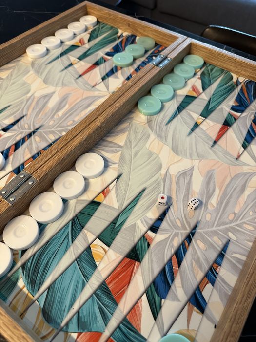 Set de Table/Backgammon Premium – Design Exotic, Lemn