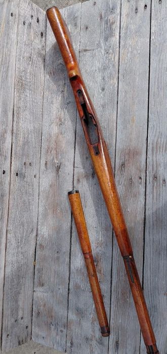 Pat crosa pusca mobilier lemn original