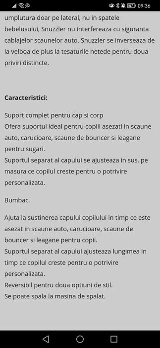 Suport sustinere pt scaun, scoica, carut Bebe