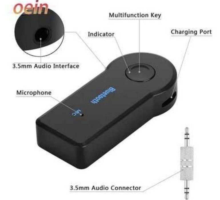Adaptor Convertor Audio Auto bluetooth Jack 3.5mm Receptor Bluetooth