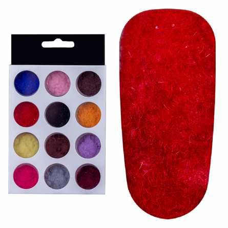 12 цвята кадифе / велур за маникюр