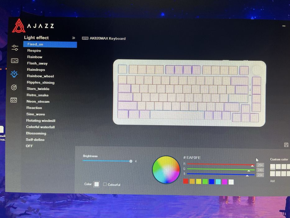 Беспроводная игровая клавиатура Ajazz ak 820 Max Plus