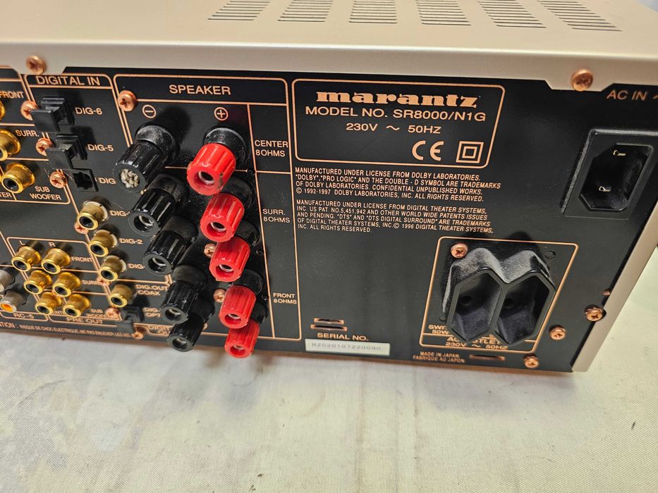 Receiver AV Marantz SR8000 Gold Champagne Made in Japan High End Amplificator Audio Hi Fi