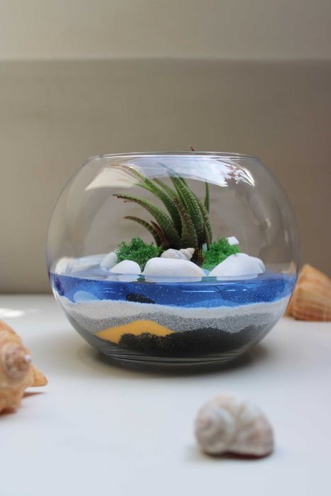 Флорариум с езеро - подарък за рожден ден и др поводи