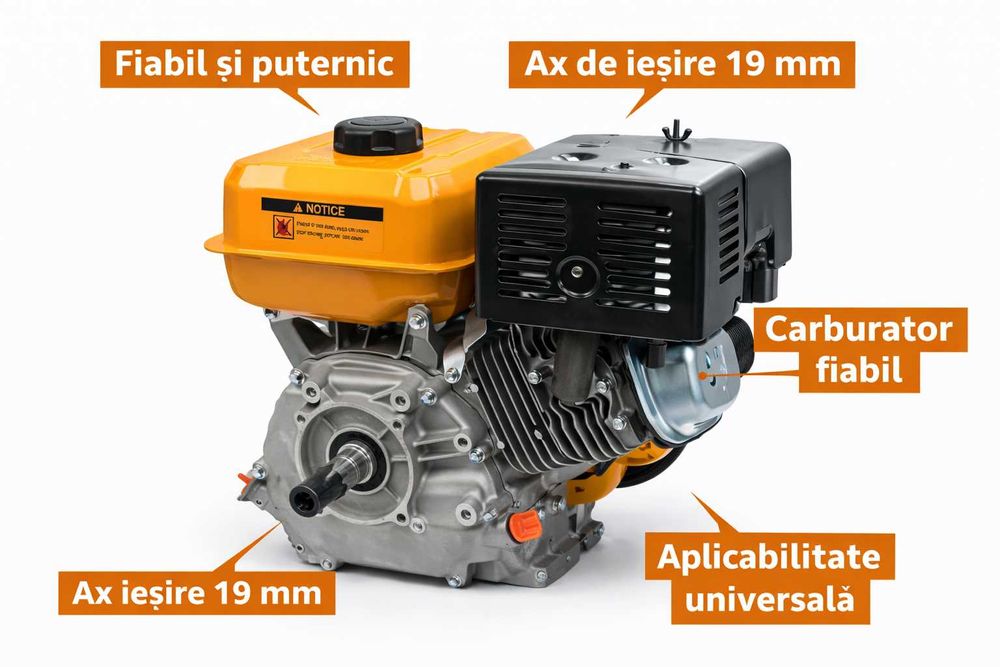 Motor 4 Timpi 6.5HP Benzina Ax 19mm INGCO