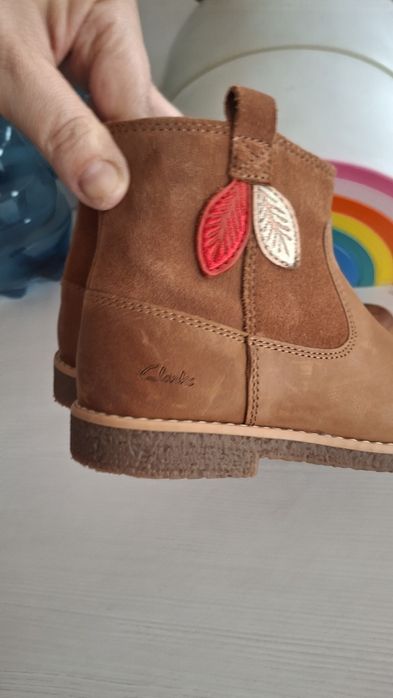 Ghete fetițe primăvară-toamnă Clarks piele naturala 29