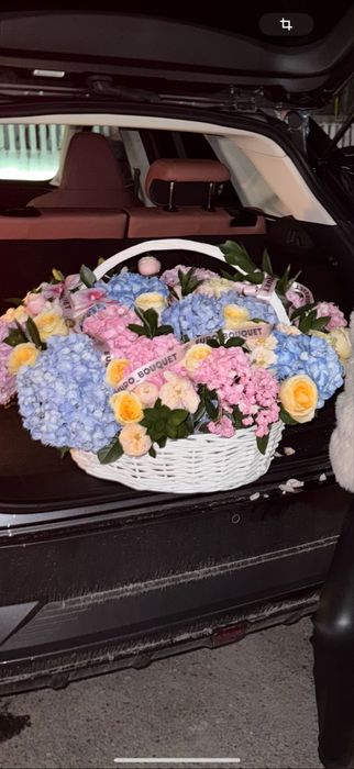 Цветы в корзине композиция