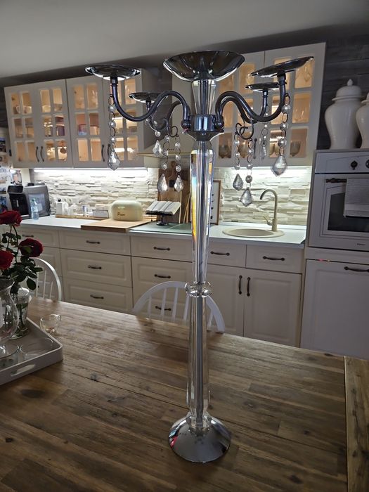 Vând sfesnice metal/sticlă