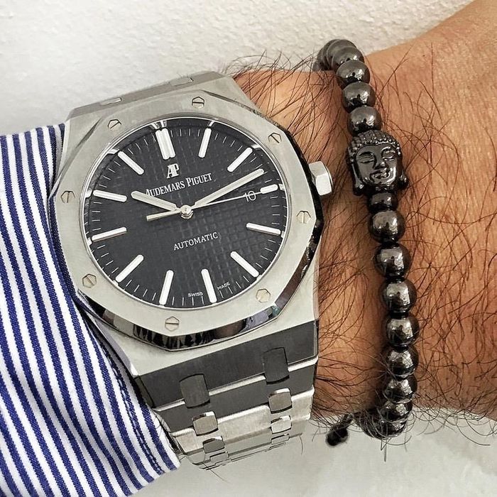 ceas ap royal oak black dial 41,mm