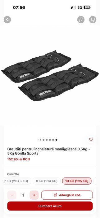 Greutati incheieturi maini picioare glezne de la 05 kg la 5 kg noi