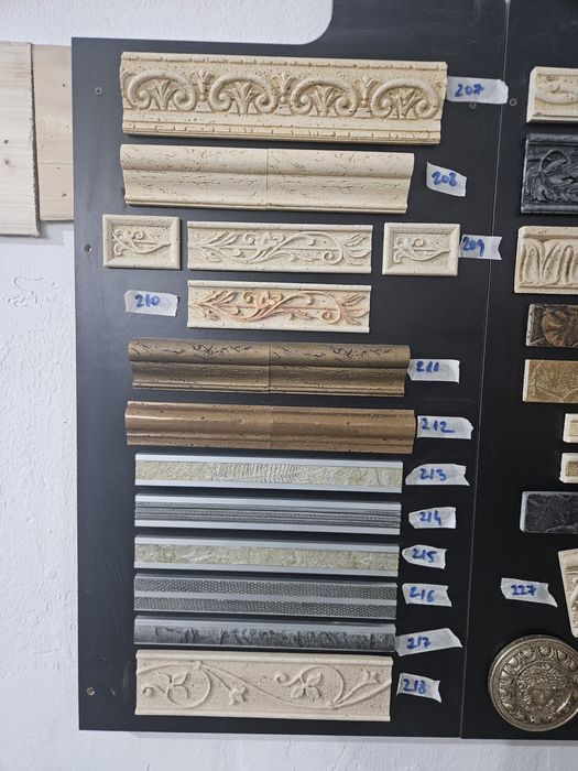 Elemente decorative din marmură și travertin  brâuri, baghete, profile
