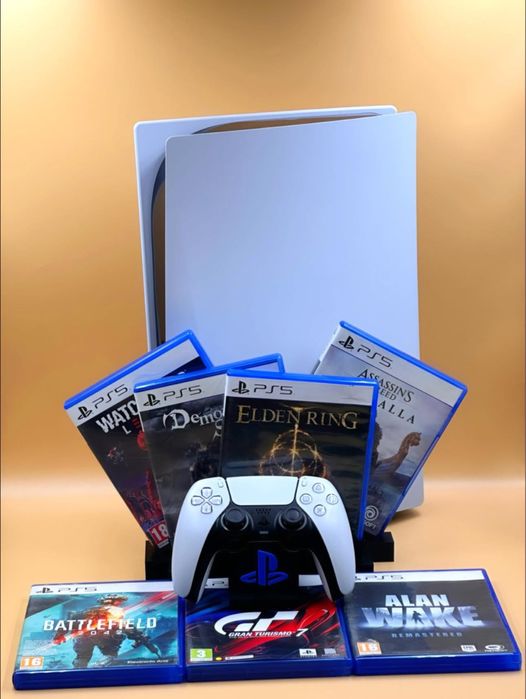 Playstation 5 Disc Edition pachet 7 jocuri fizice + 7 digitale !!