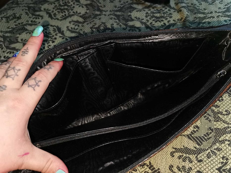 Geanta, clutch din piele naturala de șarpe