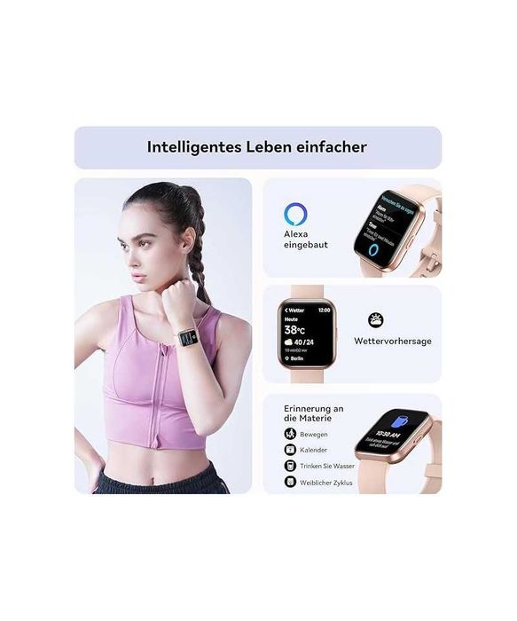 Smartwatch 1.8 inch, roz, ENOMIR