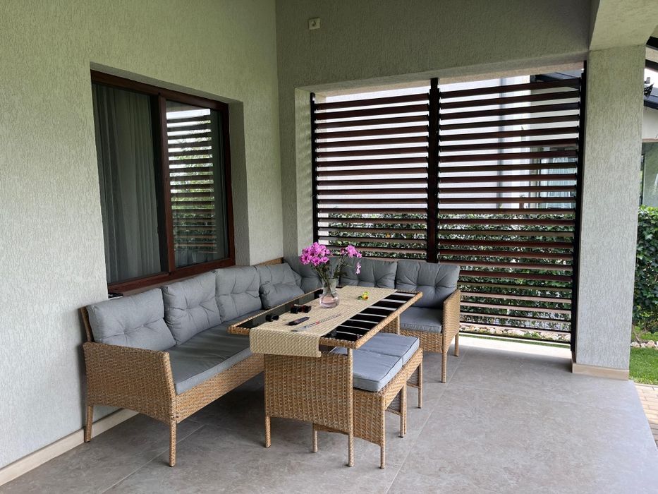 Set mobilier terasă/grădină BERNO – ratan, ca nou, foarte puțin folosit