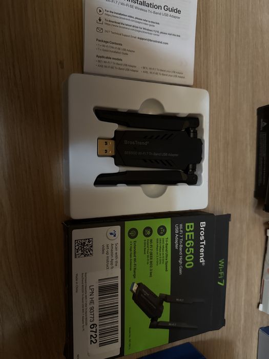 Adaptor Wireless Newfast Wifi 7 BE6500 TriBand NF-U373 6/5.8/2.4 Ghz