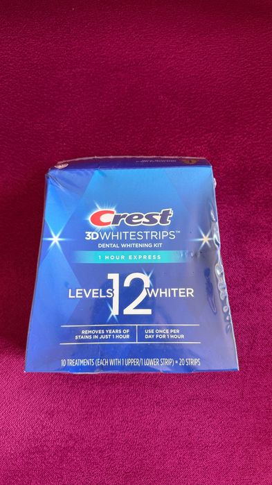 Pasta de dinti albit dintii Crest 3D WHITE albire Benzi Plasturi