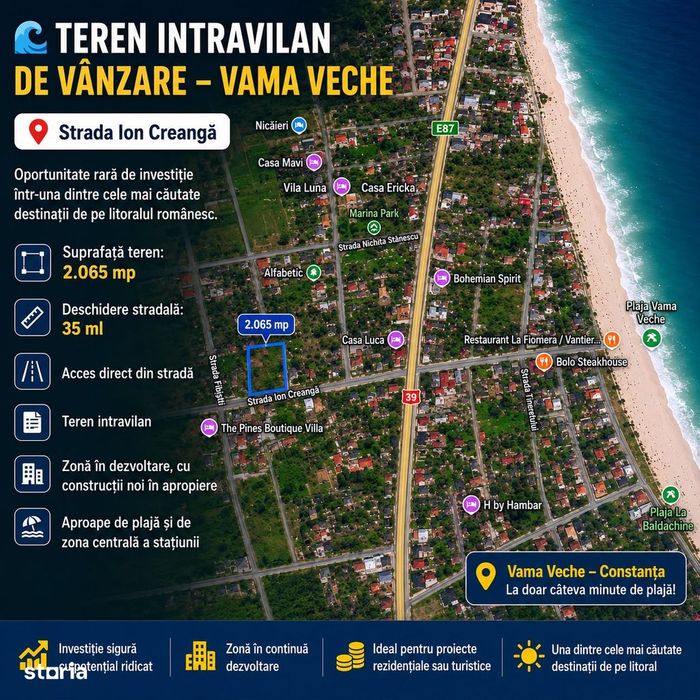 Teren intravilan 2.065 mp - Vama Veche