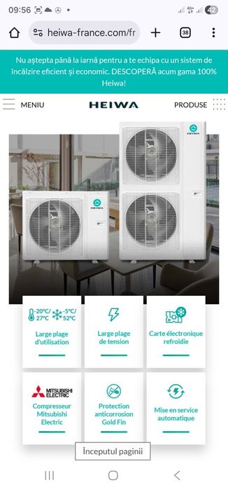 Mitsubishi /Daikin Heiwa Pompă Aer condiționat monosplit  Nou