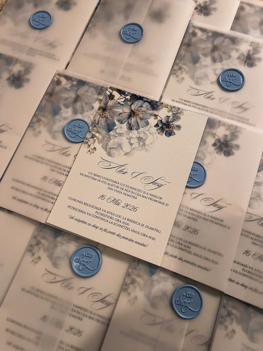 Invitatii, meniuri, plicuri de dar si papetarie pentru nunta