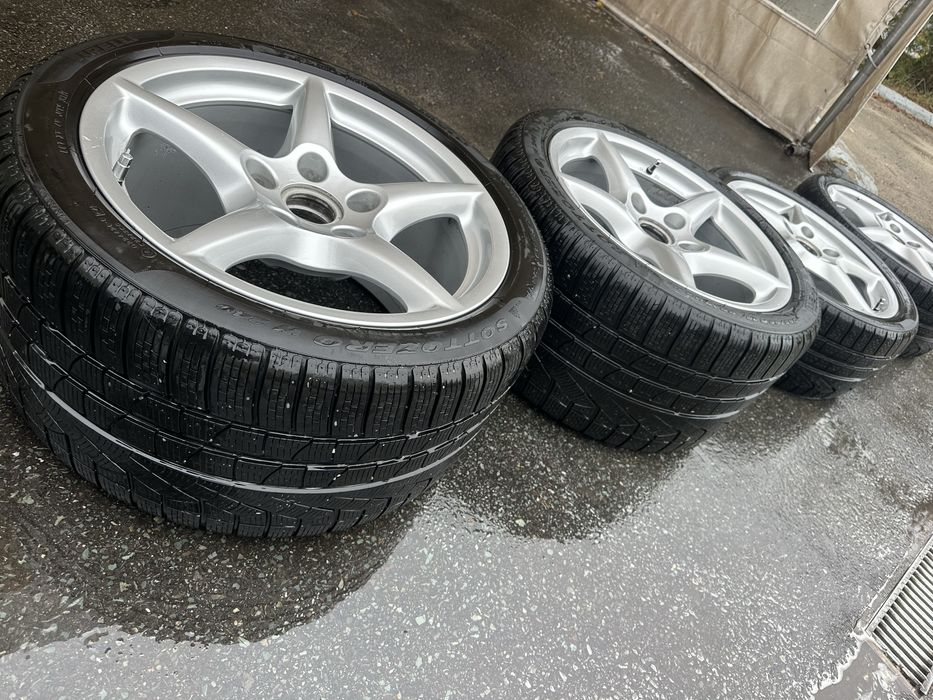 Roti iarna porsche in doua latimi BBS 5 spite