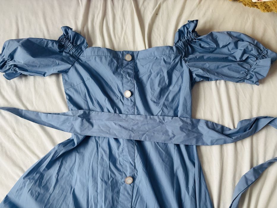 Rochie Shein noua fara eticheta marime L midi albastra