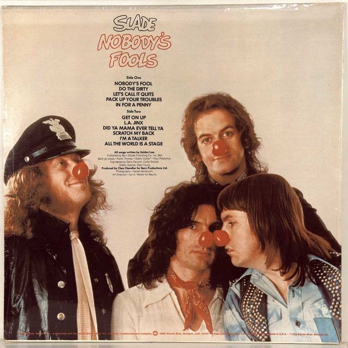 SLADE  NOBODY'S FOOLS  1976 ( первый пресс )  USA-WARNER BROS )