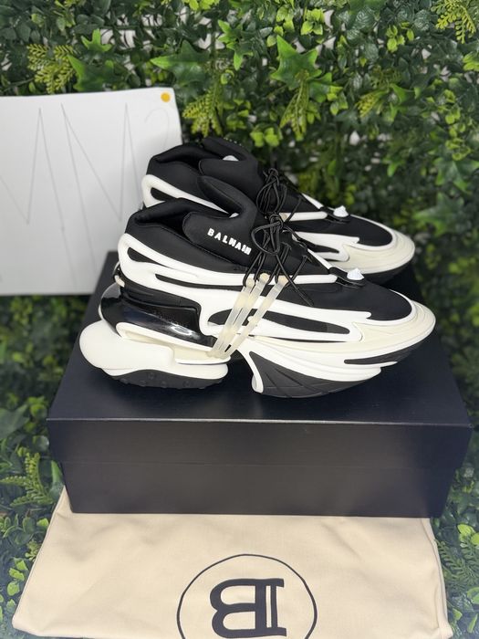 Adidași/Sneakers Balmain Unicorn black and white