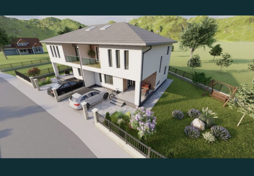 Vand în CHINTENI teren intravilan, 713 mp, cu PROIECT AUTORIZAT-DUPLEX
