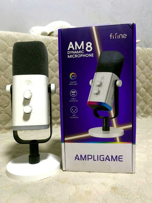 Микрофон Fifine AmpliGame AM8 white
